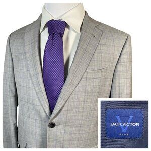 Jack Victor Elite Blazer Mens 39S 40S Clayton Grey Check Wool Sport Jacket Coat